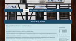 Desktop Screenshot of hotel-alte-muenze.de